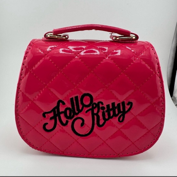 Hello Kitty Mini Crossbody Purse- Dark Pink - Picture 2 of 3